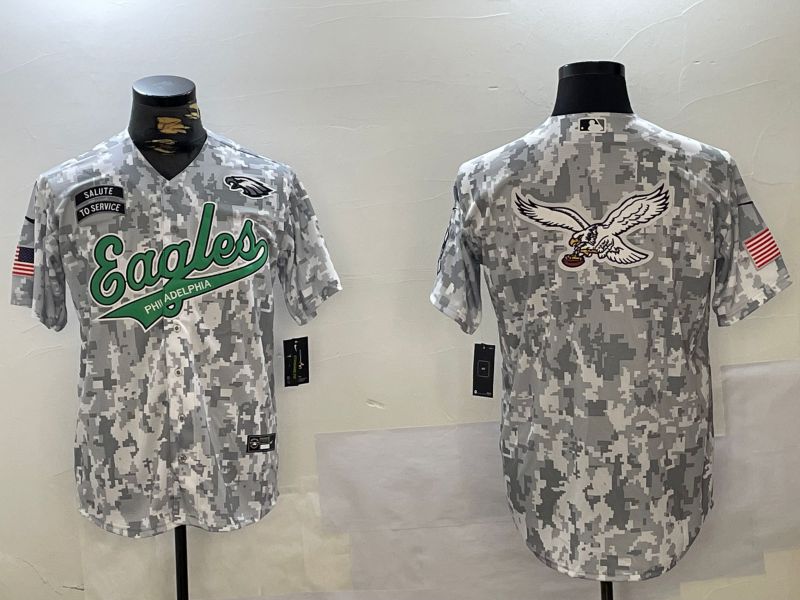 Men Philadelphia Eagles Blank Nike Arctic Camo 2024 Salute to Service Limited NFL Jersey style 7->philadelphia eagles->NFL Jersey